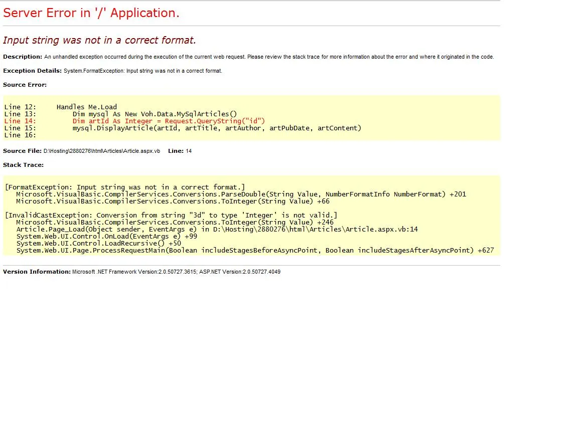 Yellow Screen of Death